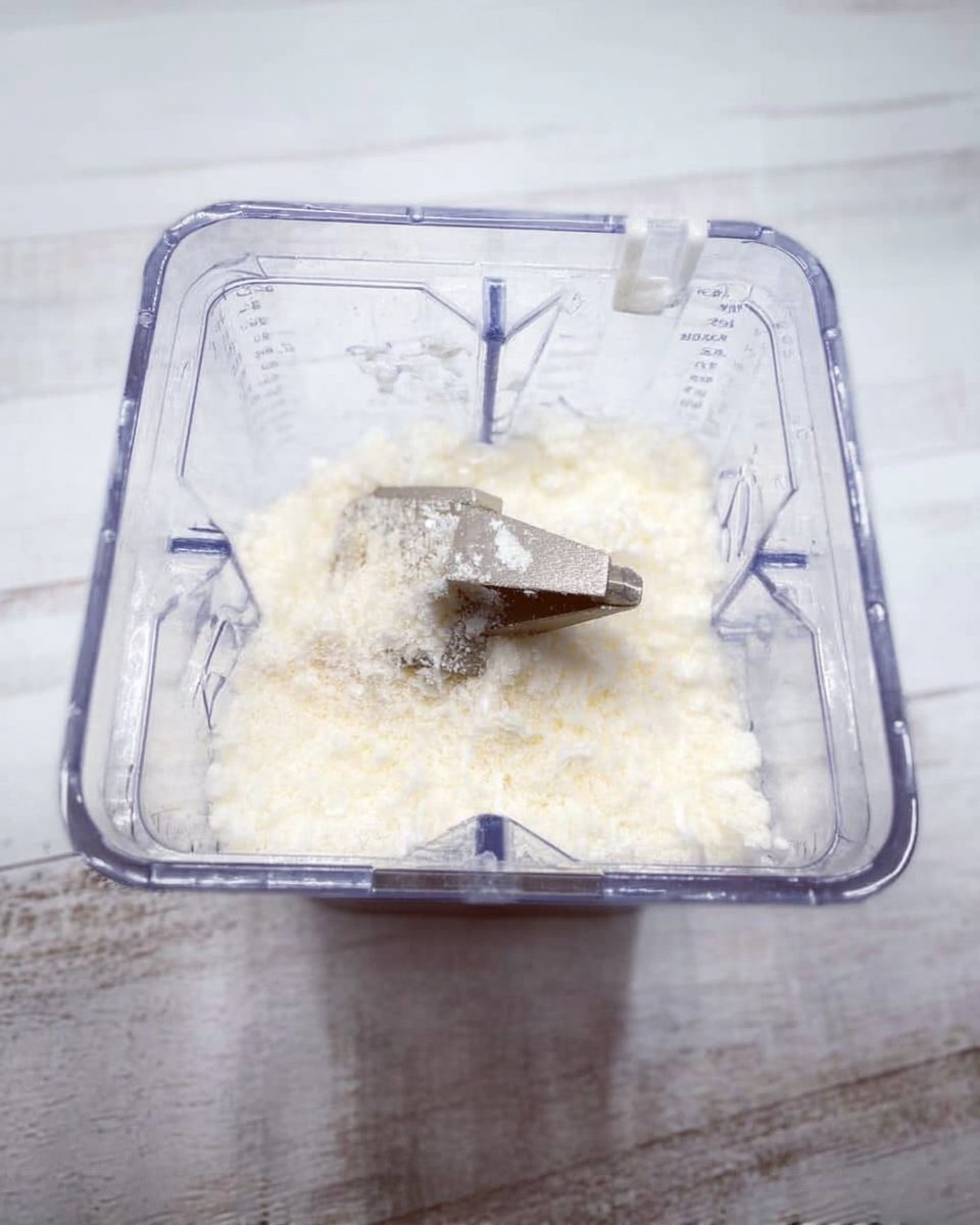 Bowls of blanched almond flour and monk fruit sweetener on a wooden table