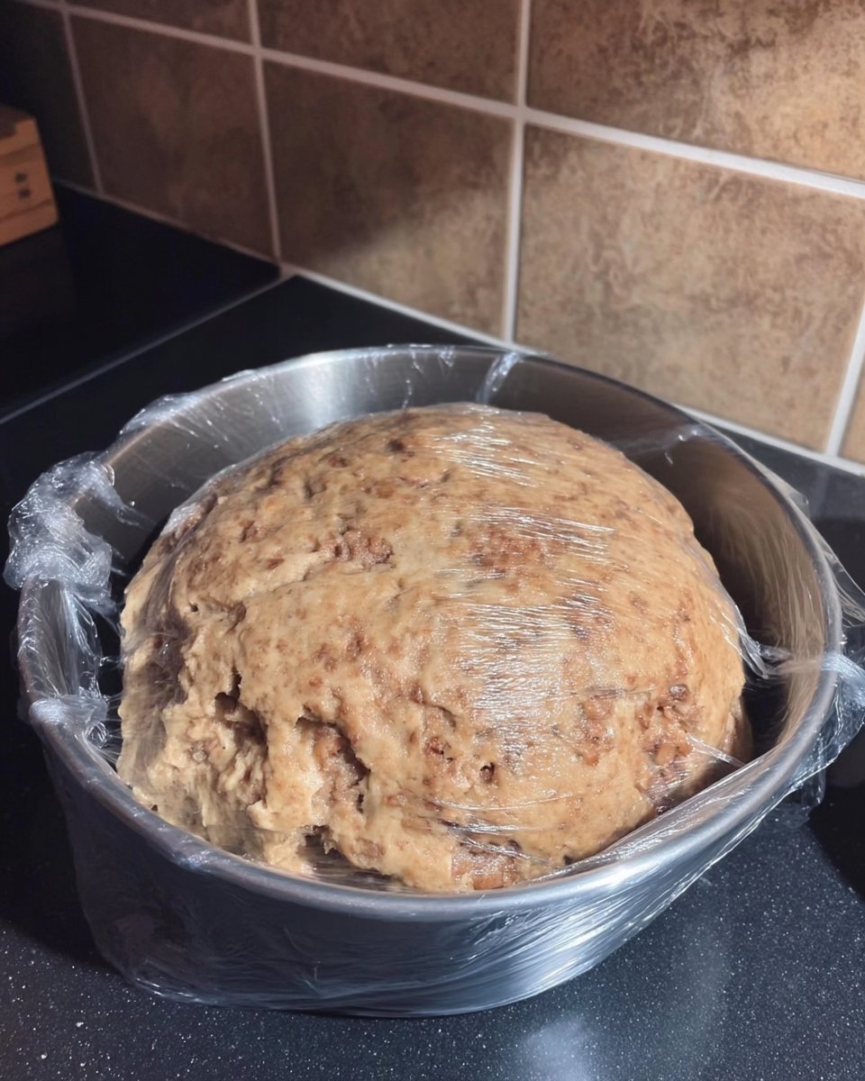 Boiling chocolate and butter mixture in a saucepan