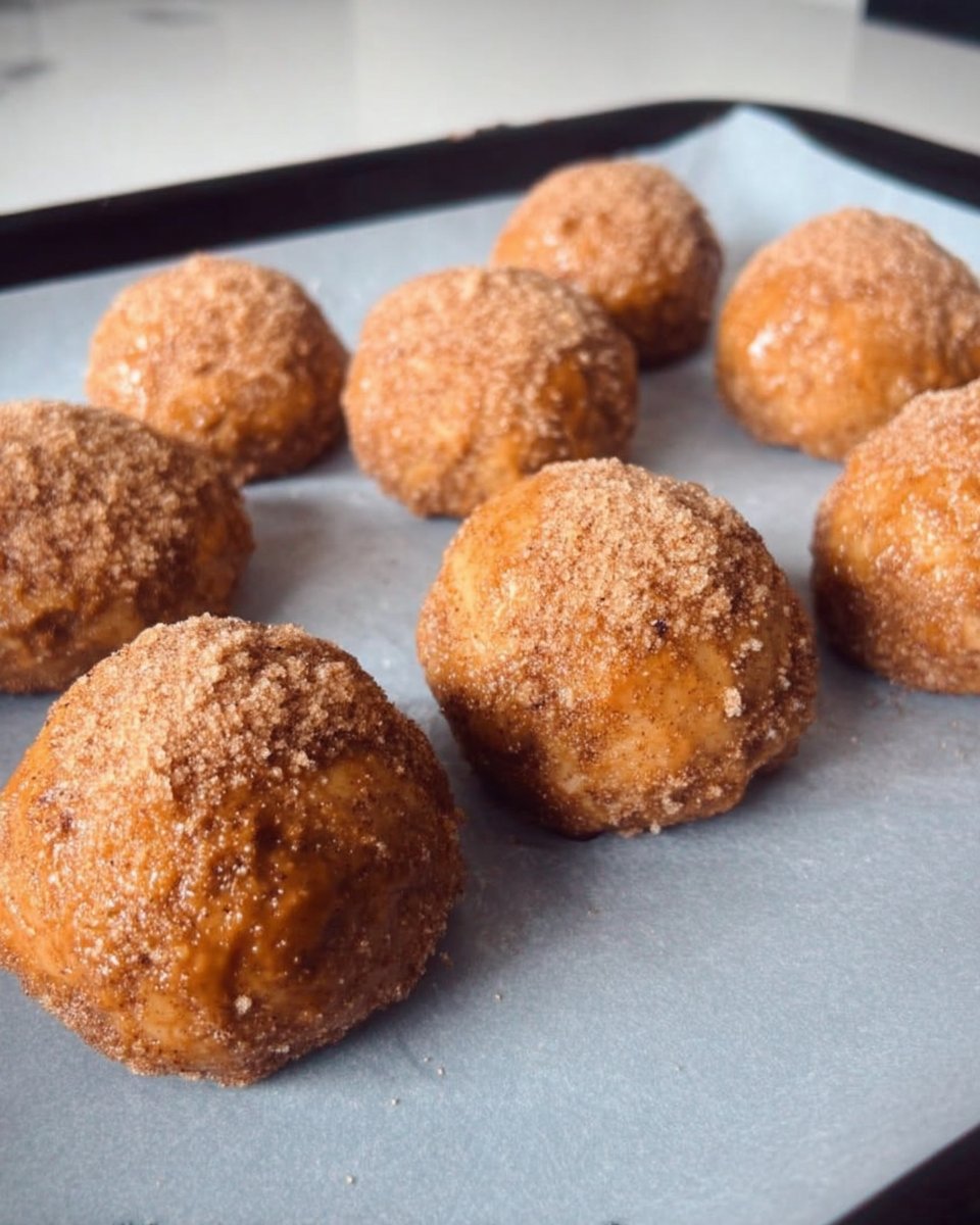 Gluten Free Snickerdoodles 13 A bowl of chilled cookie dough with a scoop, ready to be rolled in cinnamon sugar.