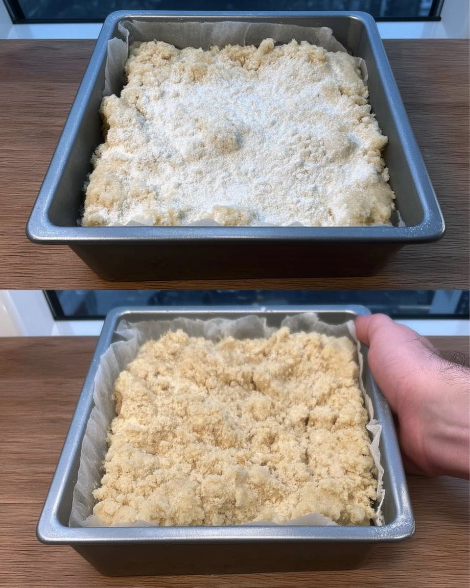 Pricking shortbread dough with a fork before baking