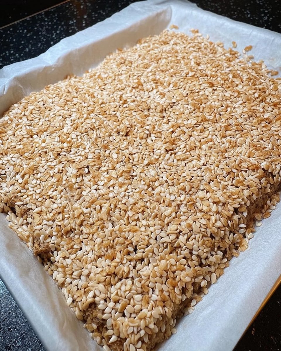 Benne Wafers 12 A bowl of fresh sesame seeds and brown sugar on a wooden table