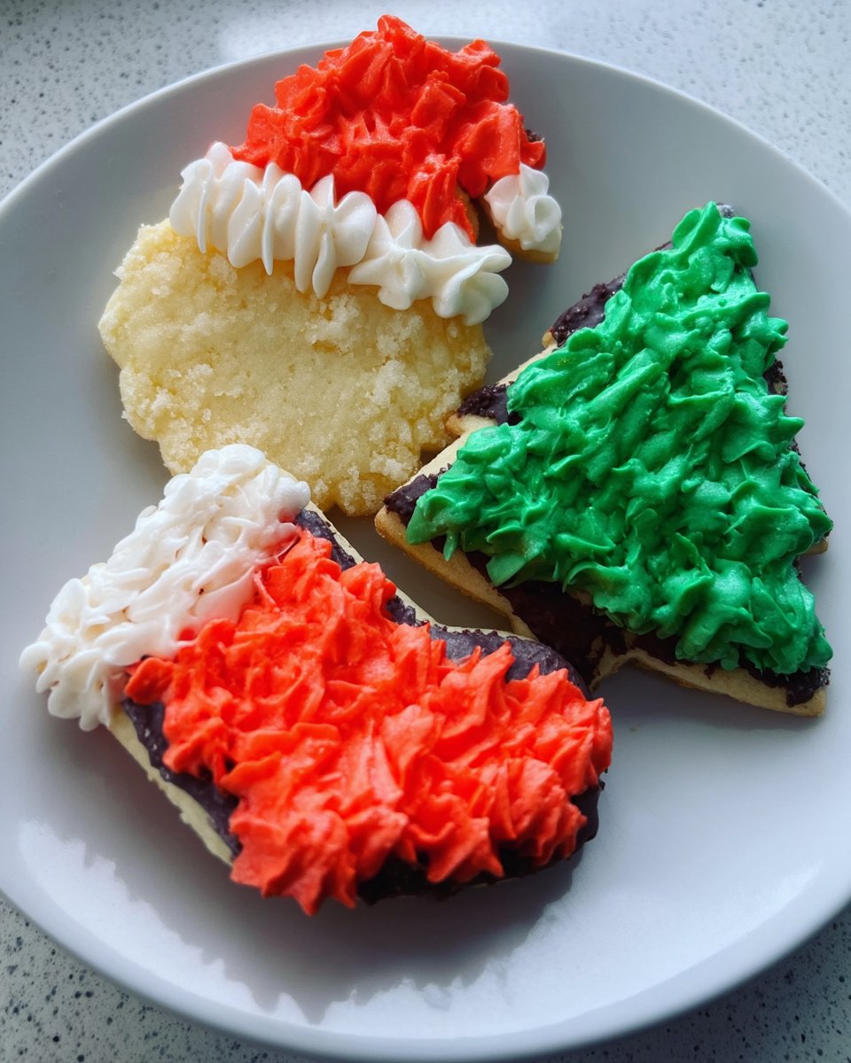 Decorated sugar cookies with sprinkles on a party platter
