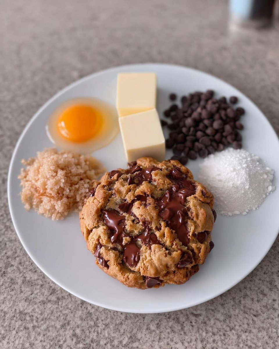 Ingredients for tahini chocolate chip cookies including a massive pile of chocolate chips and a jar of tahini
