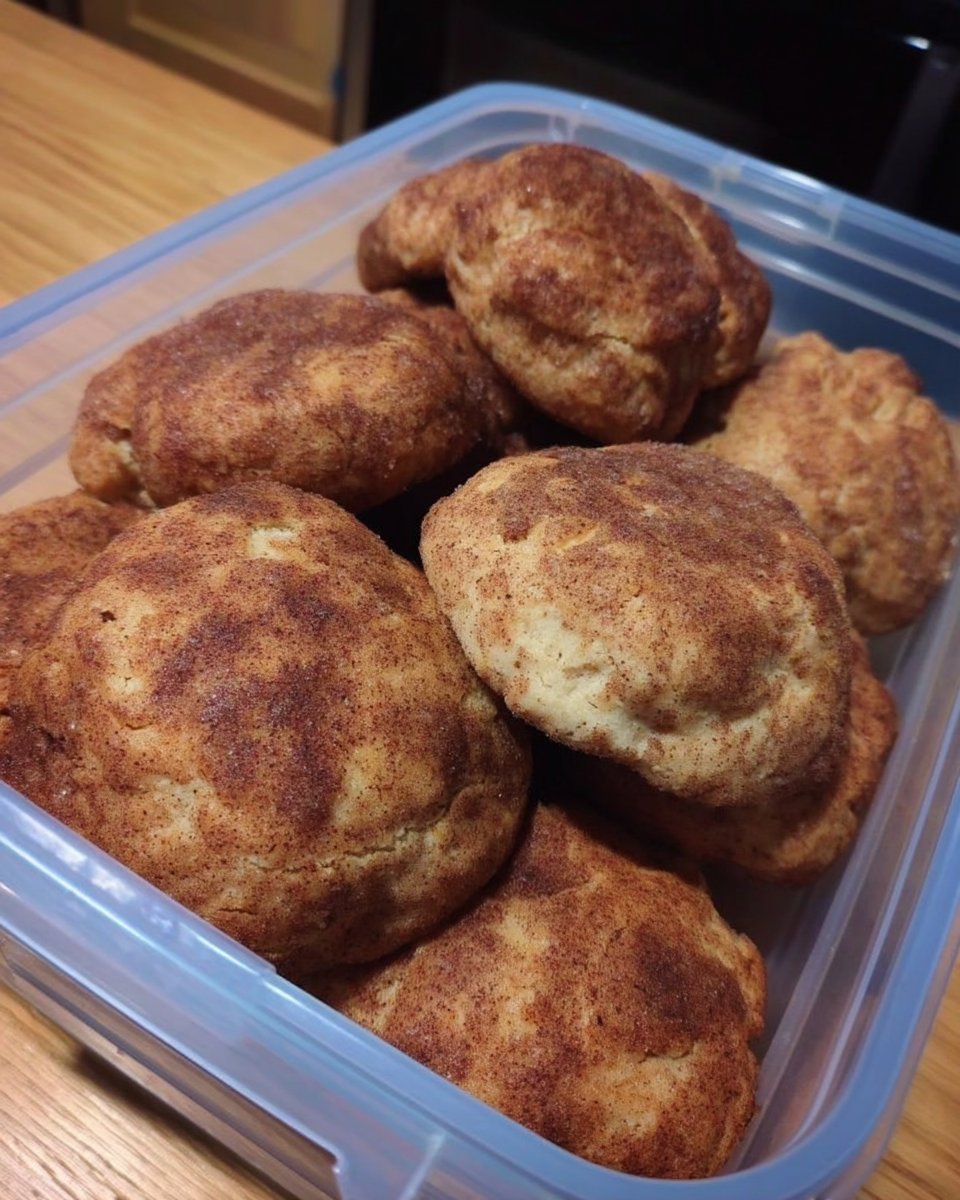 Orange snickerdoodles on a plate served with milk