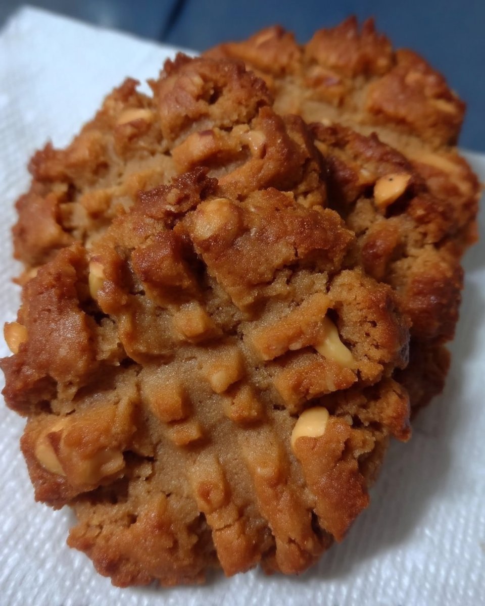 Flourless Peanut Butter Cookies 14 Warm flourless peanut butter cookie broken in half with chocolate oozing