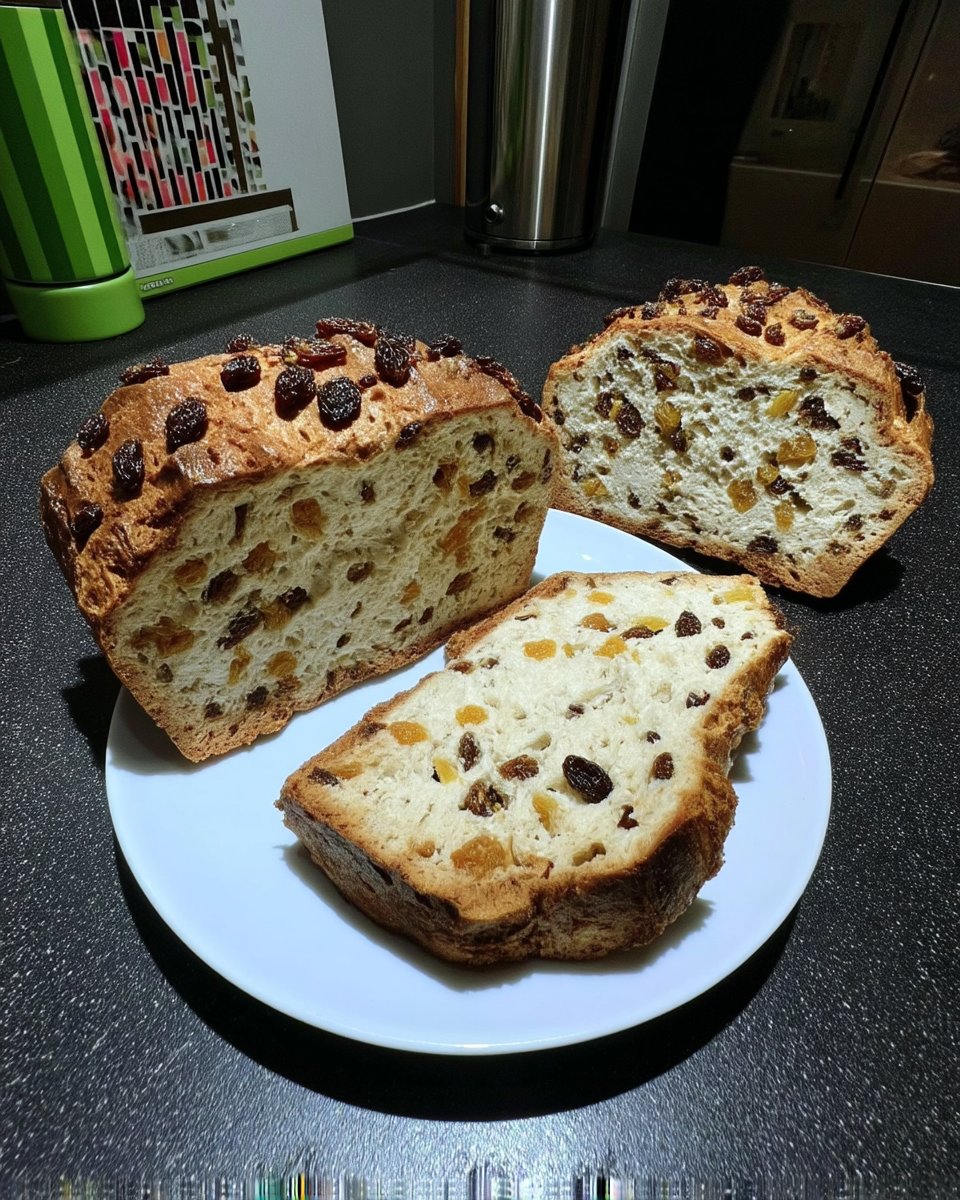 Sliced Bara Brith Bites served with a thick layer of butter