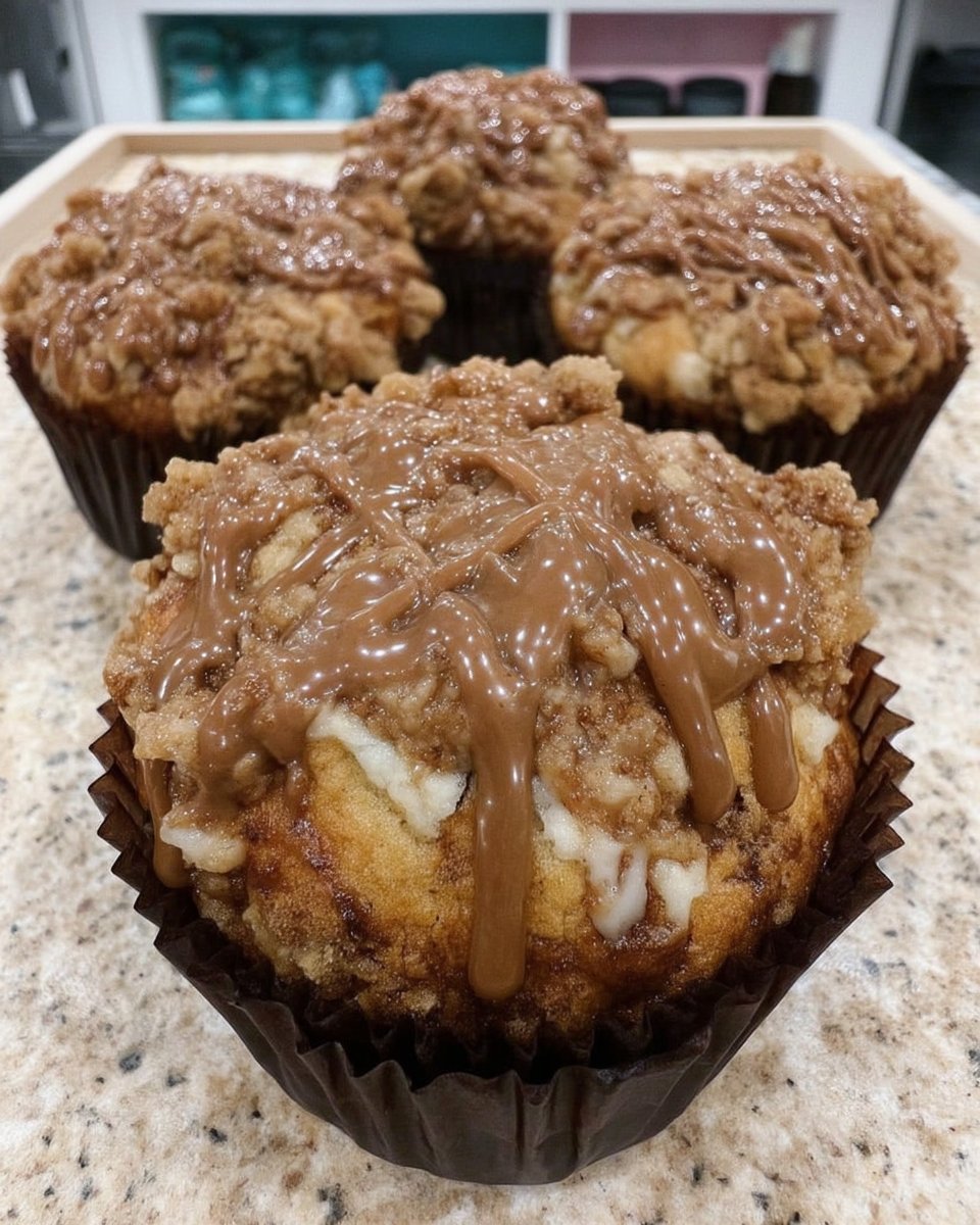 A stack of large Biscoff cookies on a wooden board next to a cup of tea
