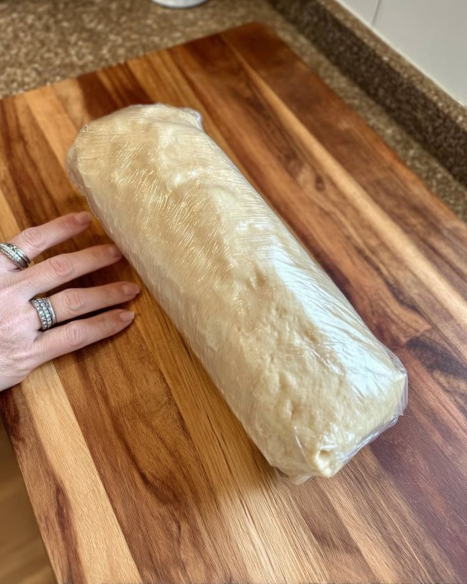 Ingredients for shortbread including butter flour and vanilla extract