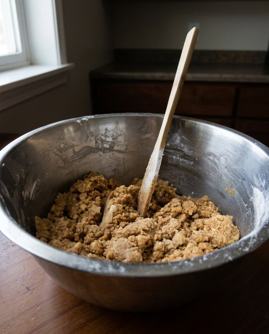 A pot of boiling chocolate and sugar mixture for no bake cookies
