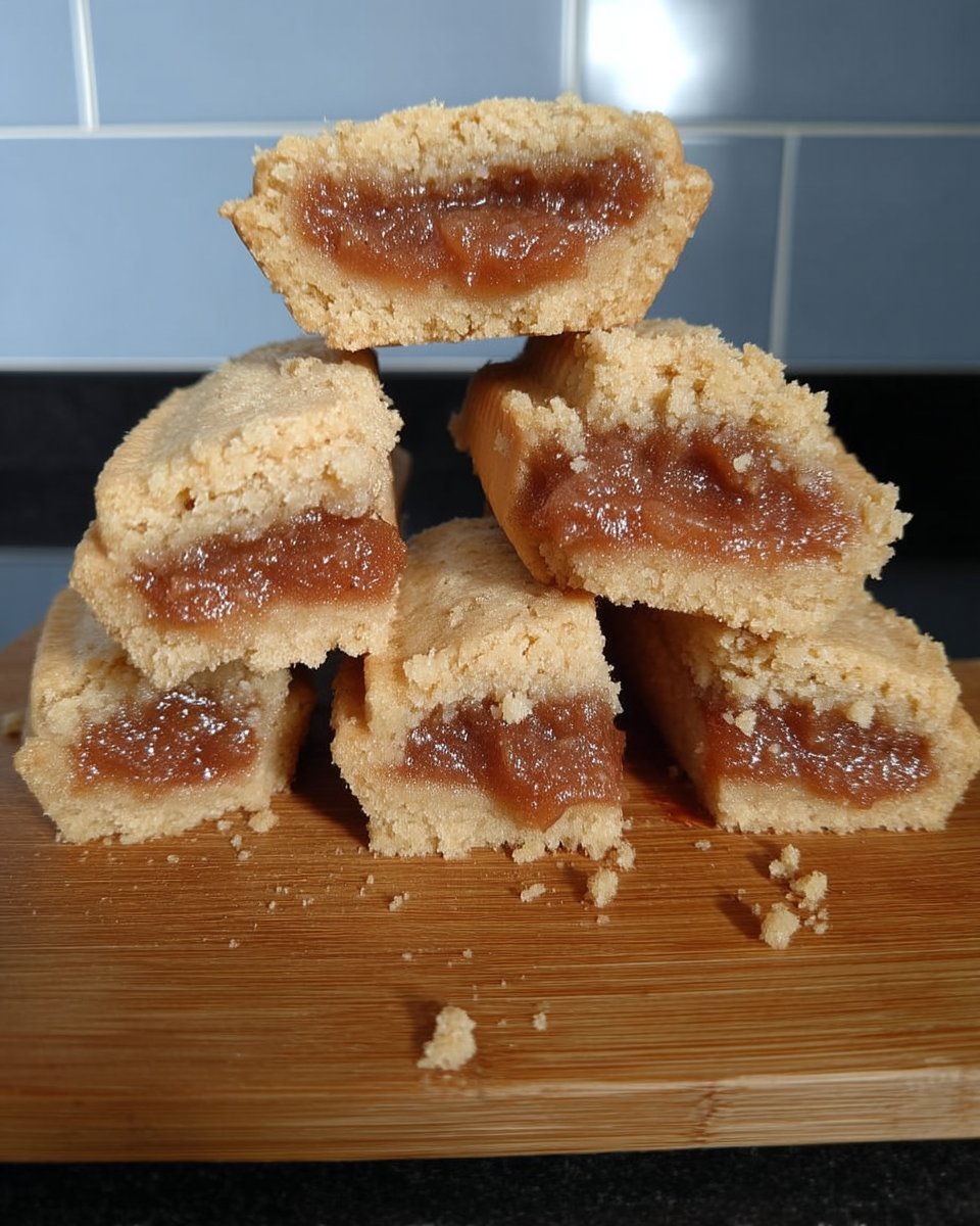 Classic whole grain fig cookies paired with fresh Granny Smith apple slices.