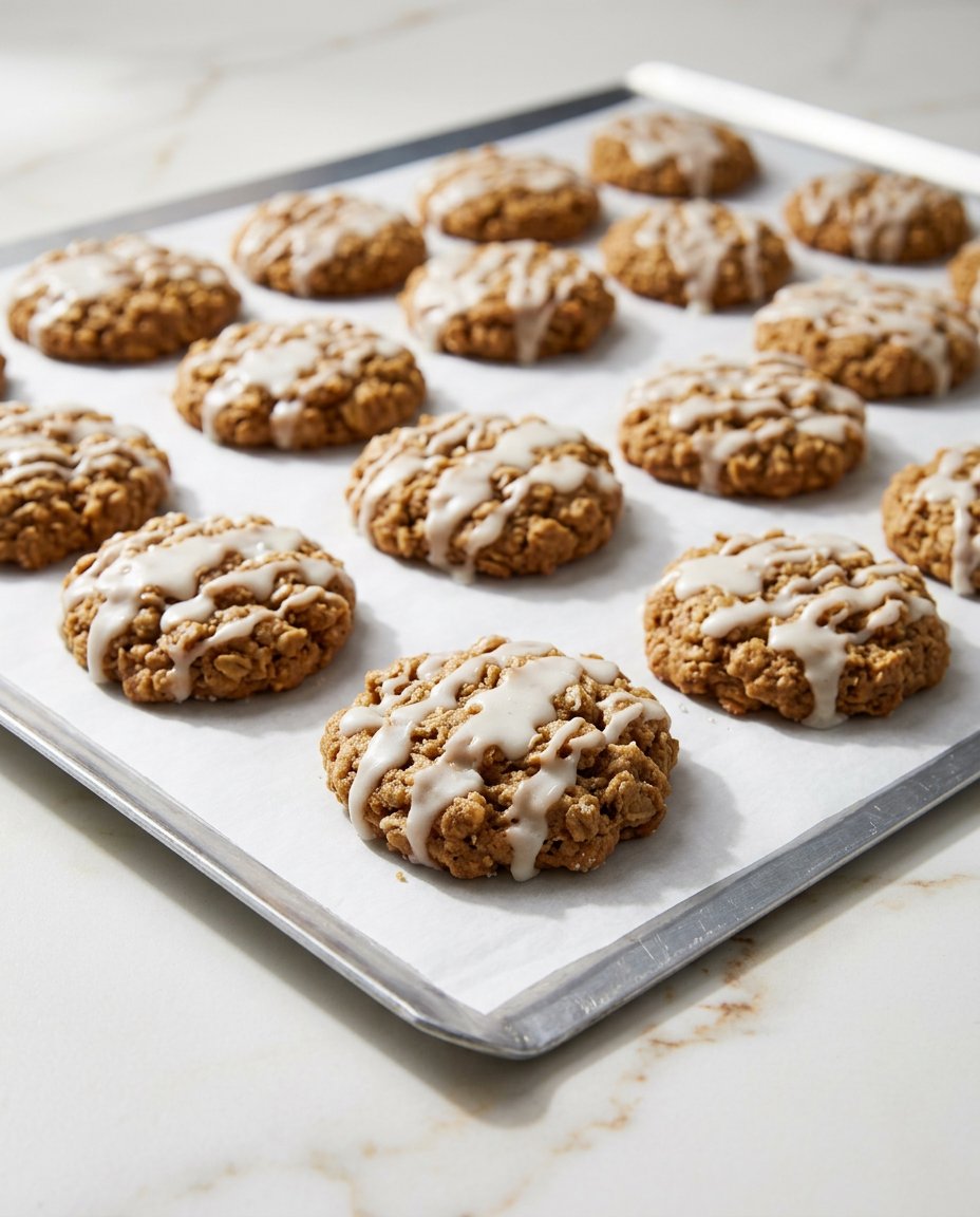 Iced Oatmeal Cookies 13 A bowl of spiced oatmeal cookie dough ready to be chilled