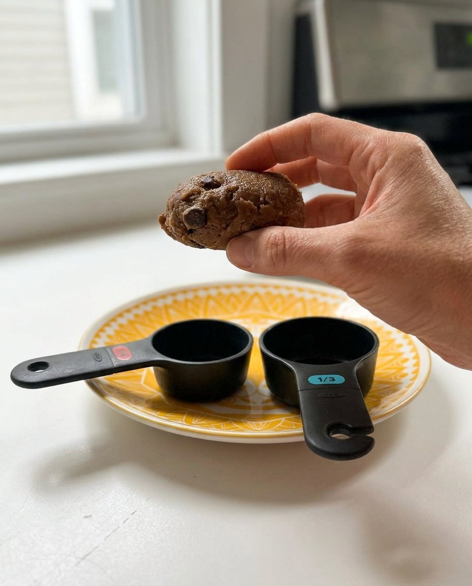 Bowls of flour, melted chocolate, butter, and sugar arranged on a wooden table.