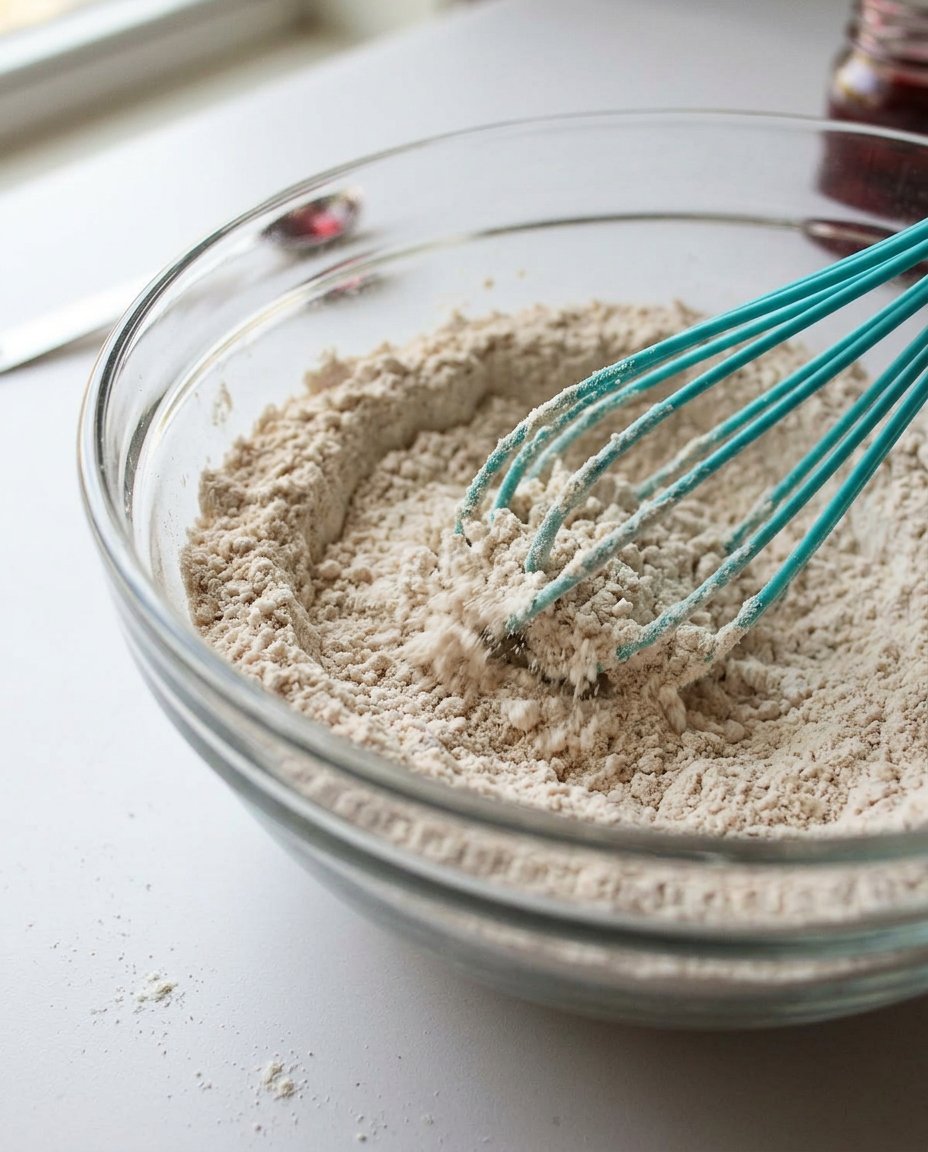 Close up of white chocolate being drizzled over a stuffed cherry cookie