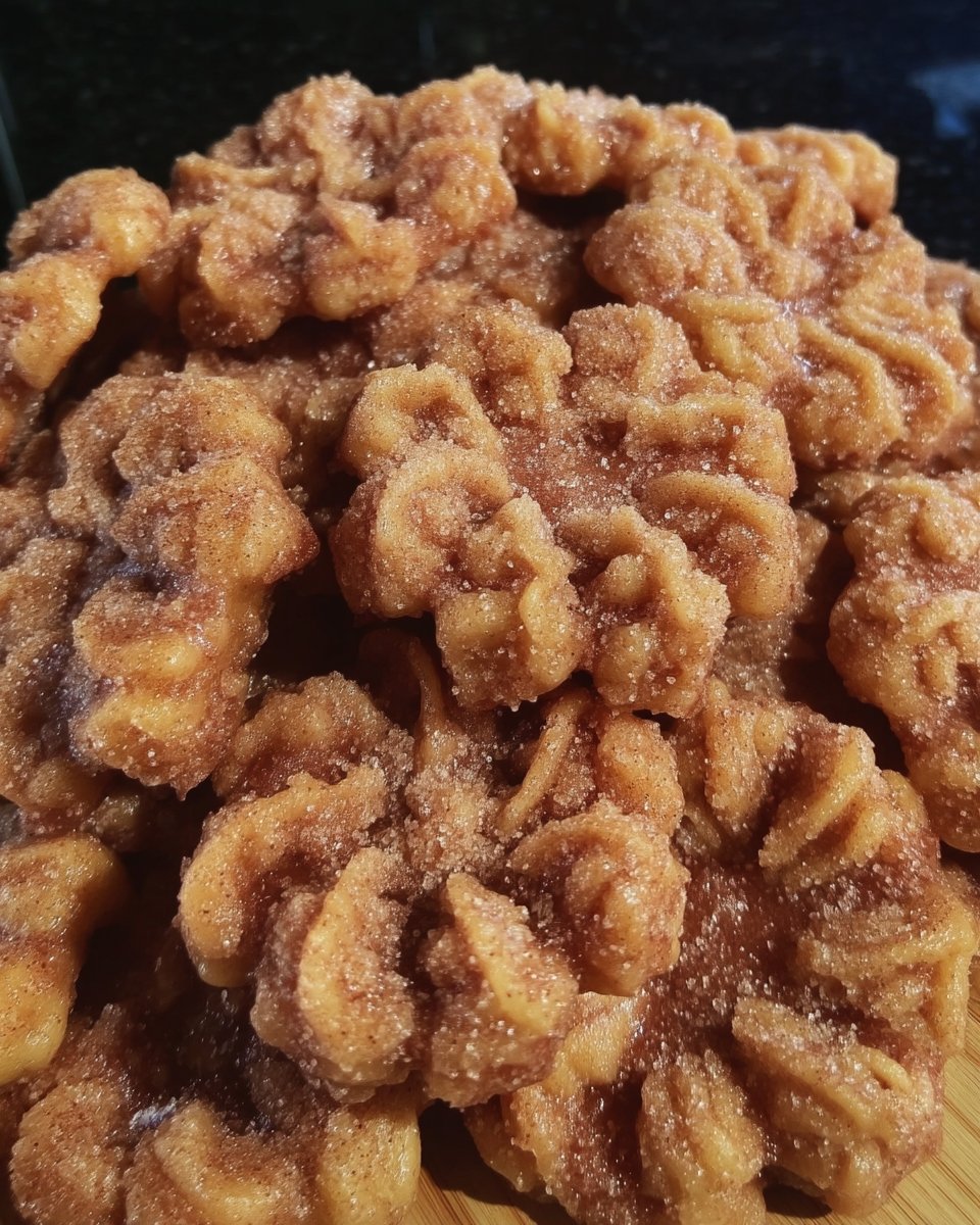 Biscochos 2 14 A platter of finished Biscochos 2 cookies coated in cinnamon sugar