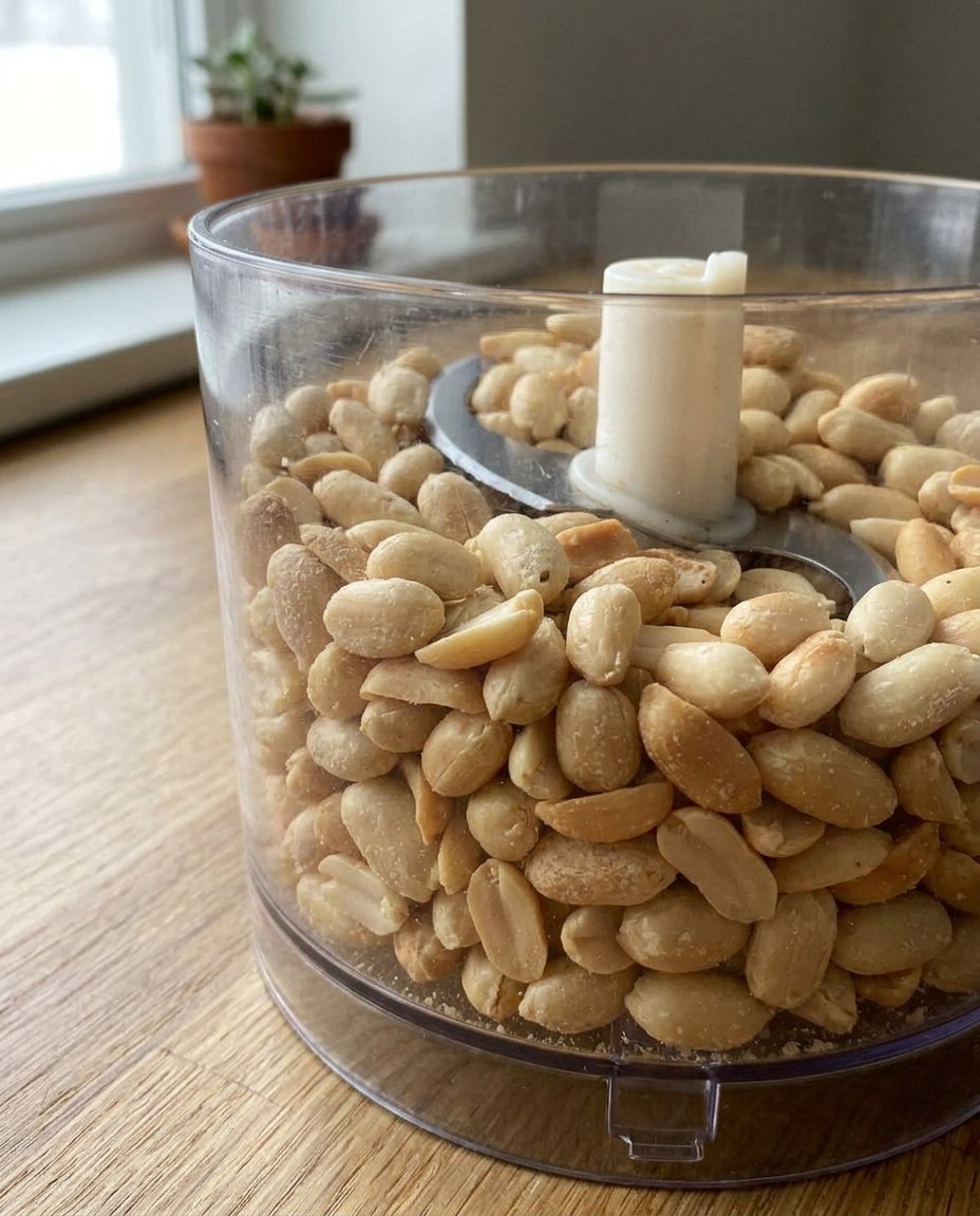 Sugar Free Peanut Butter 2 12 Raw peanuts in a burlap sack next to a small jar of honey and peanut oil.
