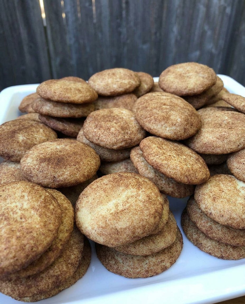 A massive gluten-free snickerdoodle cookie with a deep cinnamon sugar crust
