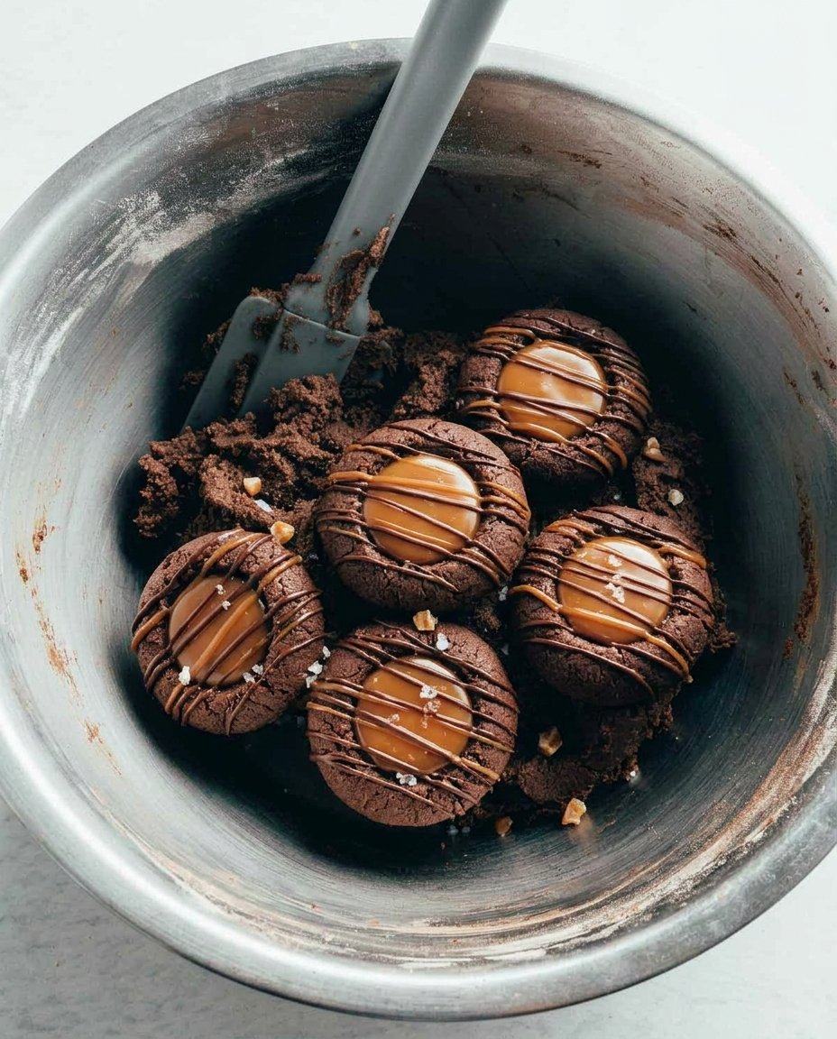 A pot of thick, golden caramel sauce being whisked.