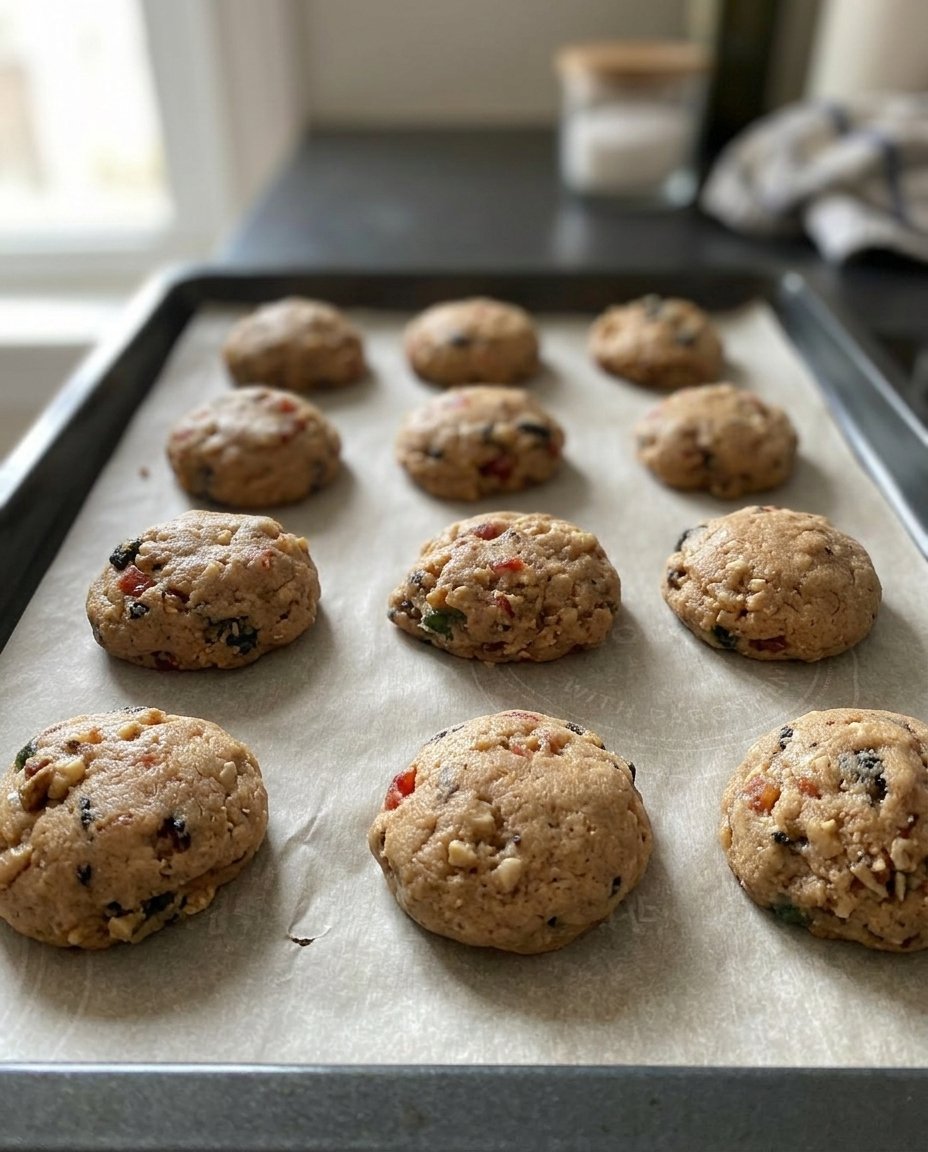 A stack of thick hermit cookies topped with white vanilla icing