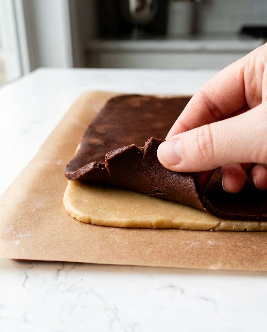 Ingredients for pinwheel cookies including cocoa powder butter and espresso powder