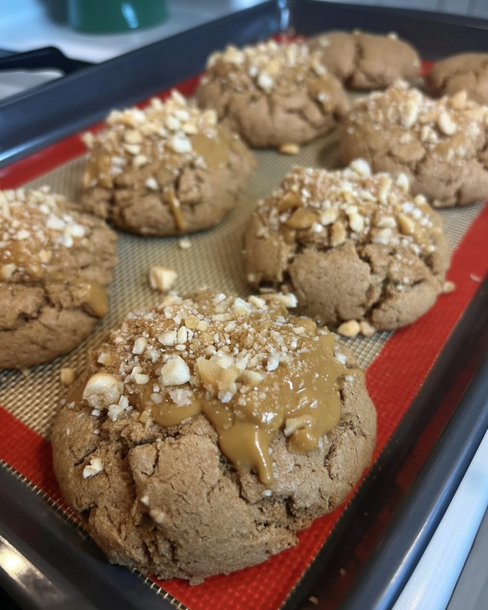 A close up of a soft and pale Mrs Fields copycat cookie loaded with chocolate chips.