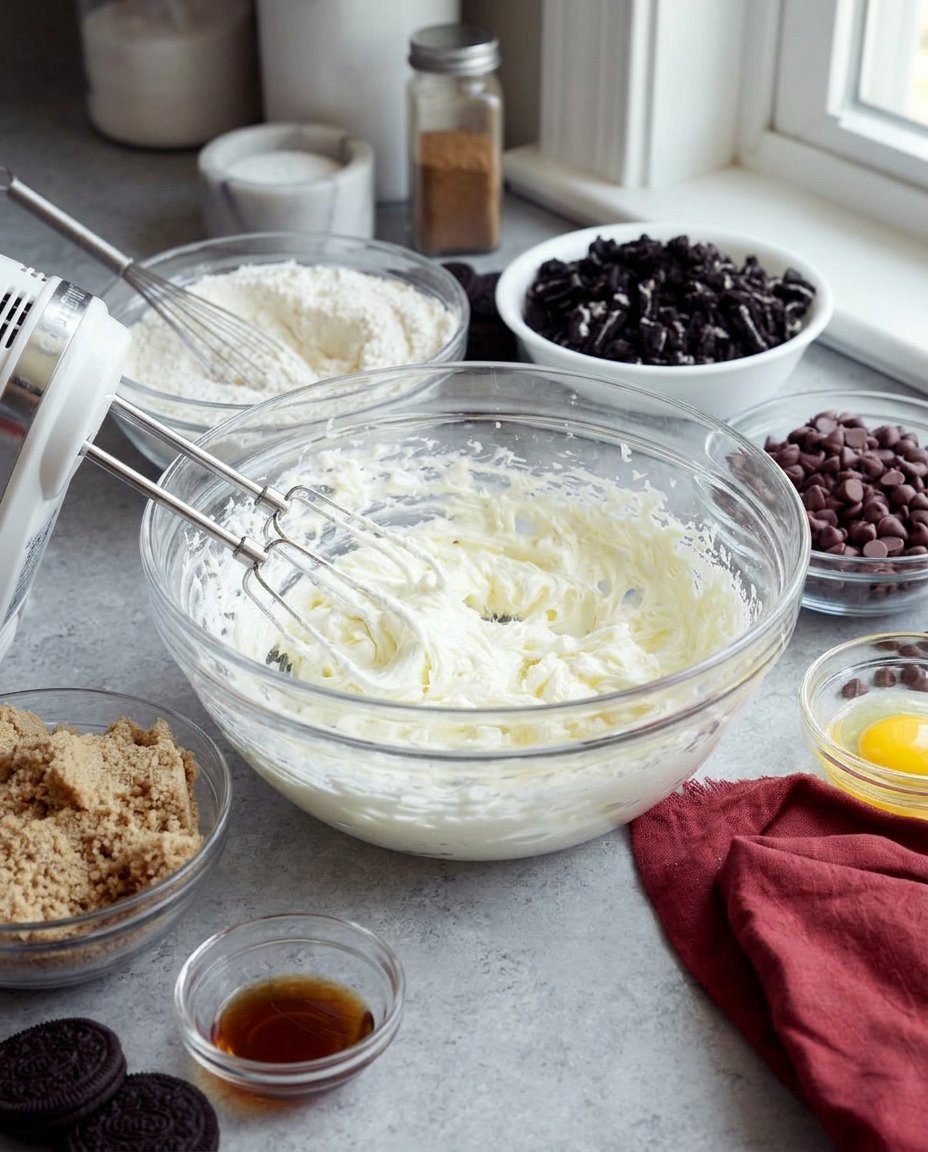 Fresh butter, egg yolks, and vanilla extract on a wooden baking surface