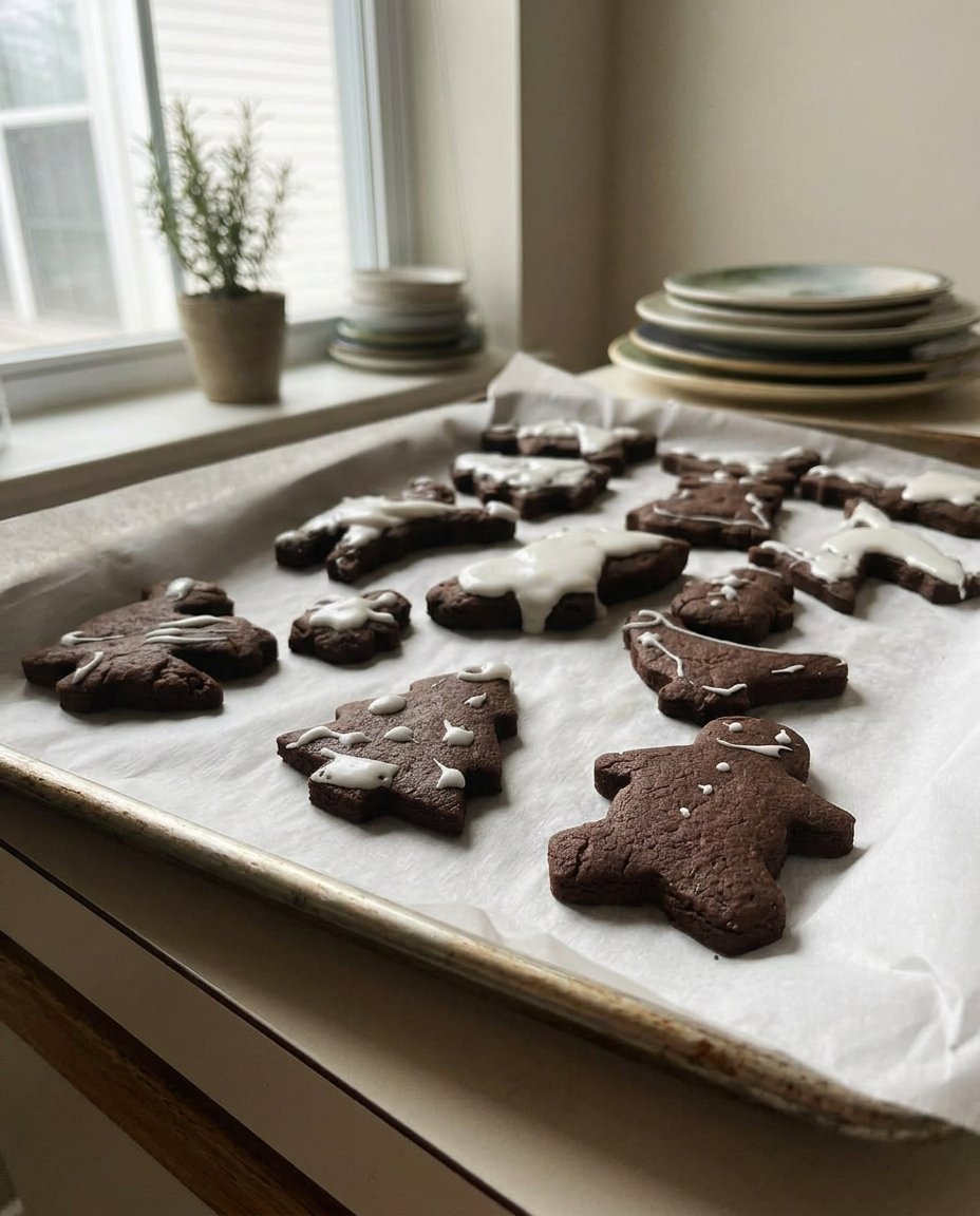 Soft paleo gingerbread cookies made with almond flour and molasses