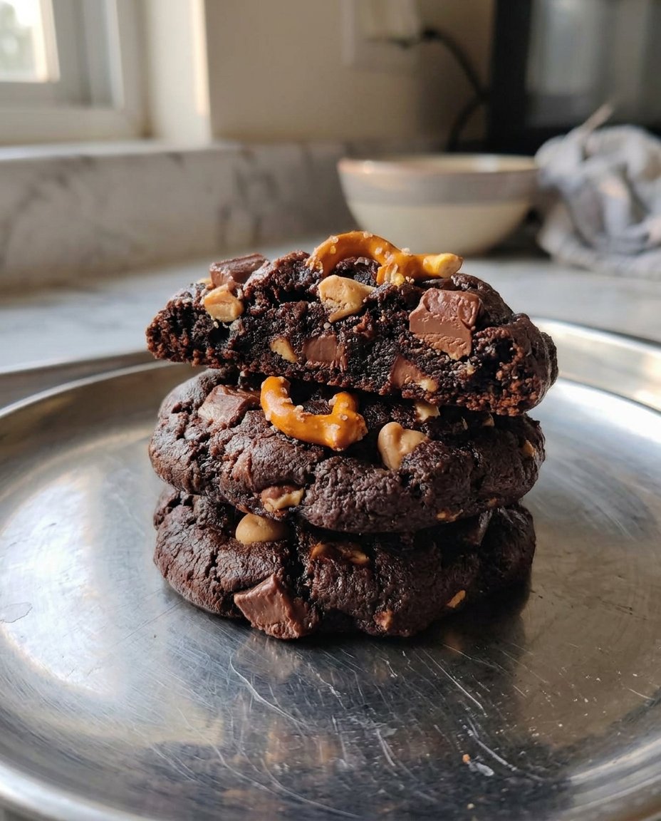 Ingredients for peppermint bark cookies including eggs butter and peppermint pieces