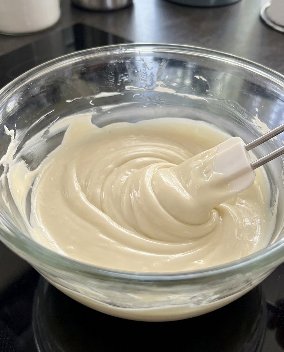 A hand piping green matcha chocolate onto a baking sheet in small uniform dots
