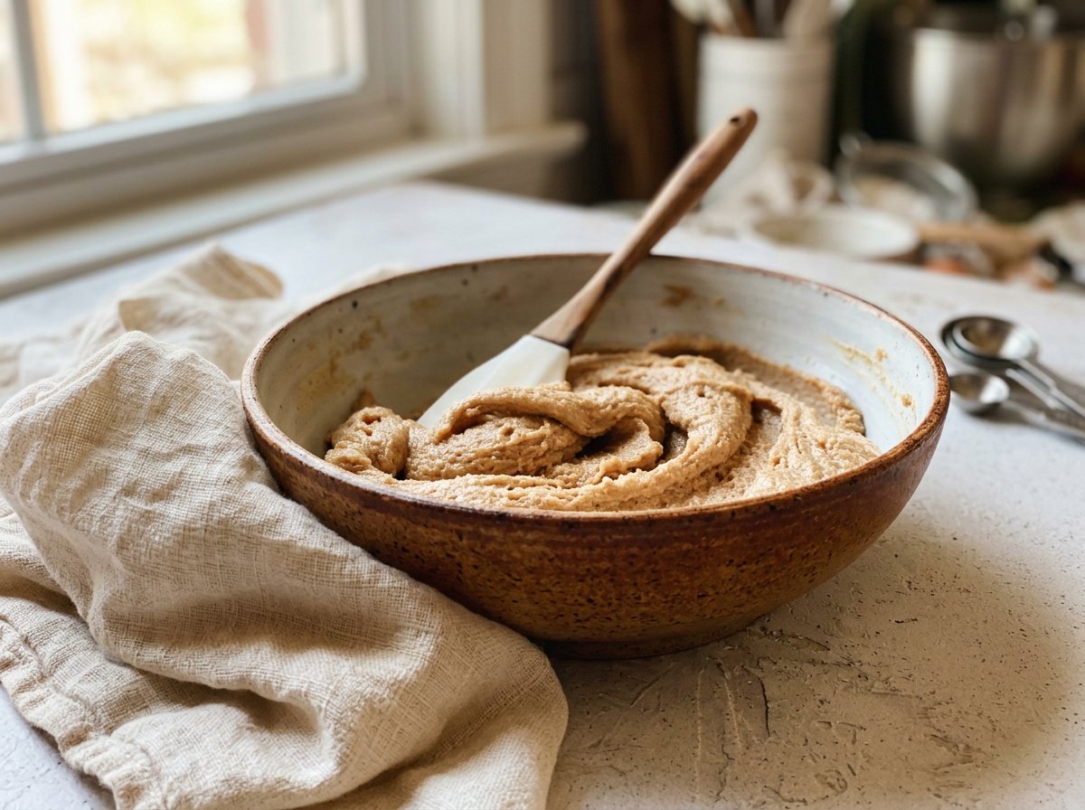 A person rolling out sugar cookie dough to a thick quarter inch on a floured surface