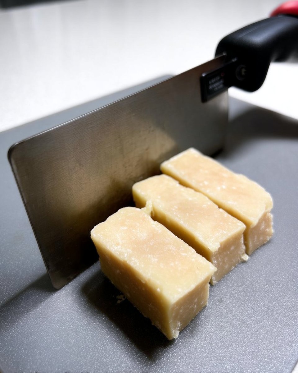 A ball of raw shortbread cookie dough on a floured surface