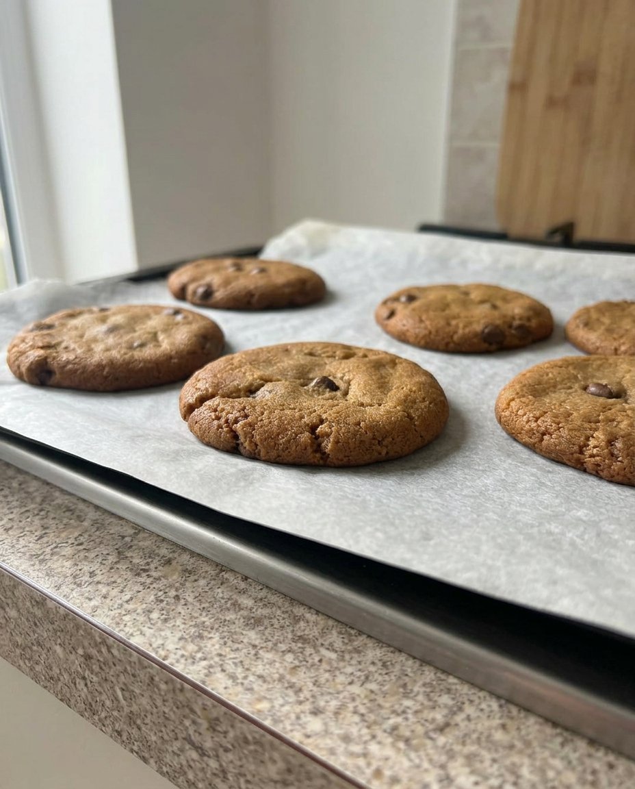 A tall stack of baked golden brown refrigerator cookies showing off the pecan pieces