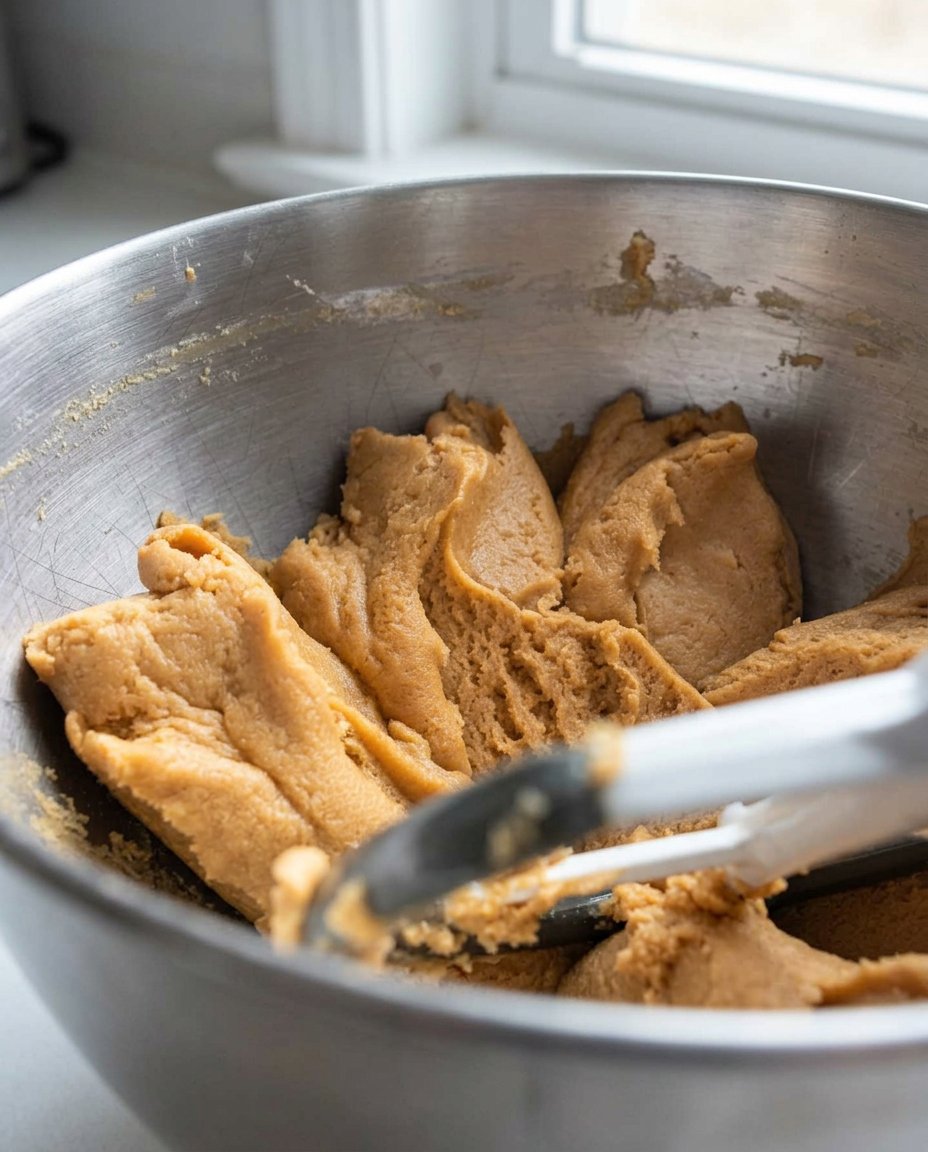Gluten Free Peanut Butter Cookies 13 A tall stack of peanut butter cookies with ripples