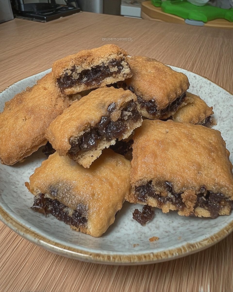 Strawberry Newtons 14 A tall stack of strawberry newtons on a white serving platter