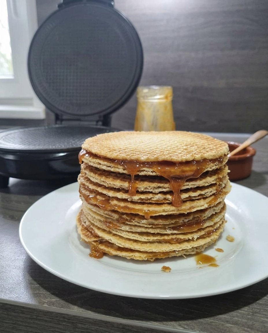 Stroopwafel Cookies 14 A stroopwafel cookie resting on top of a steaming cup of coffee