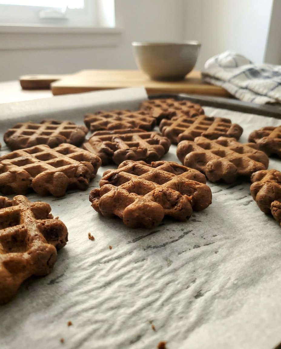 Hands stuffing a soft caramel candy into a large ball of chocolate cookie dough