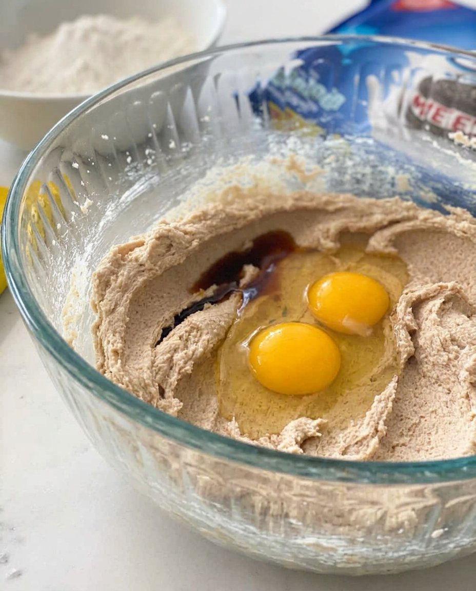 Oreo Stuffed Chocolate Chip 13 Hands wrapping chocolate chip cookie dough around a Double Stuf Oreo