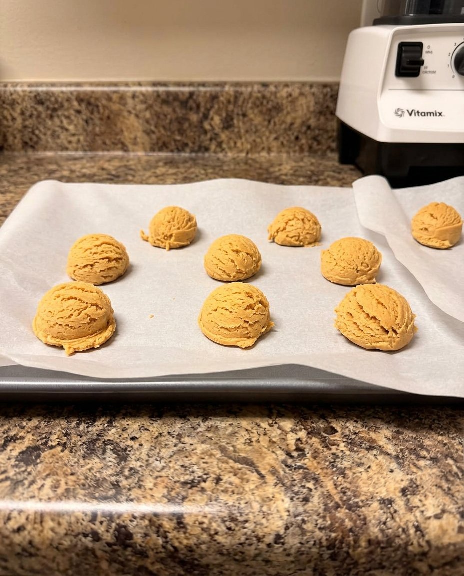 Creamy peanut butter, fresh egg, and sugar gathered on a counter
