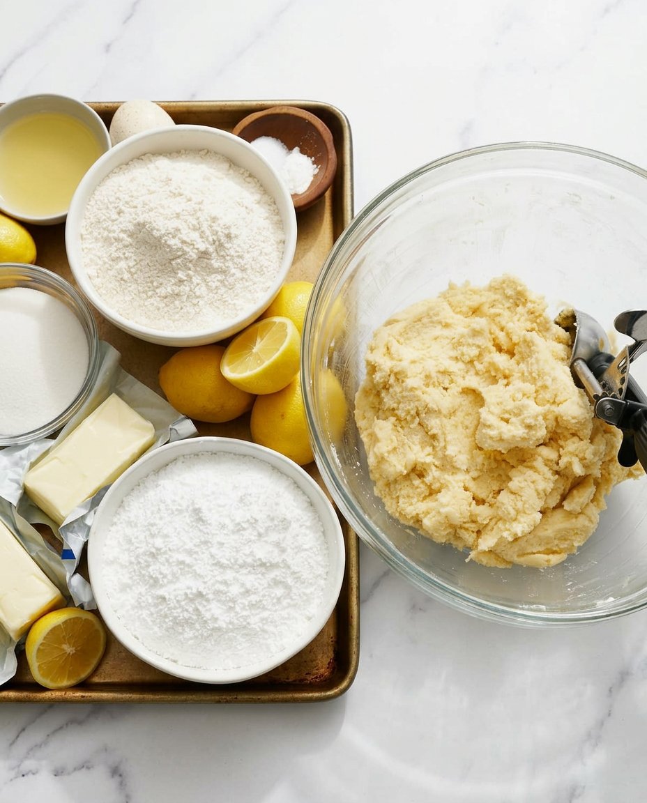 Lemon Glazed Cookies 13 Spoon pouring lemon glaze over a soft buttery cookie