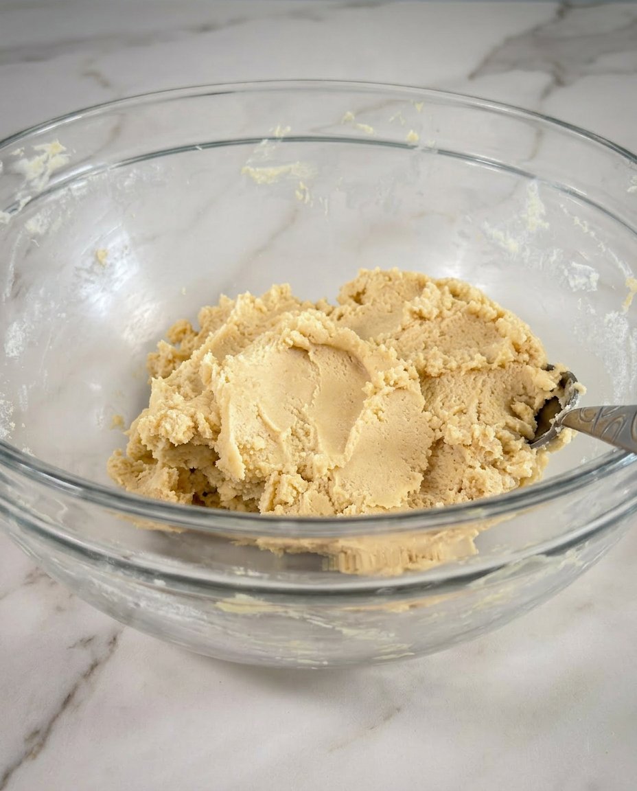 Ingredients for peach thumbprint cookies including butter margarine and peach filling