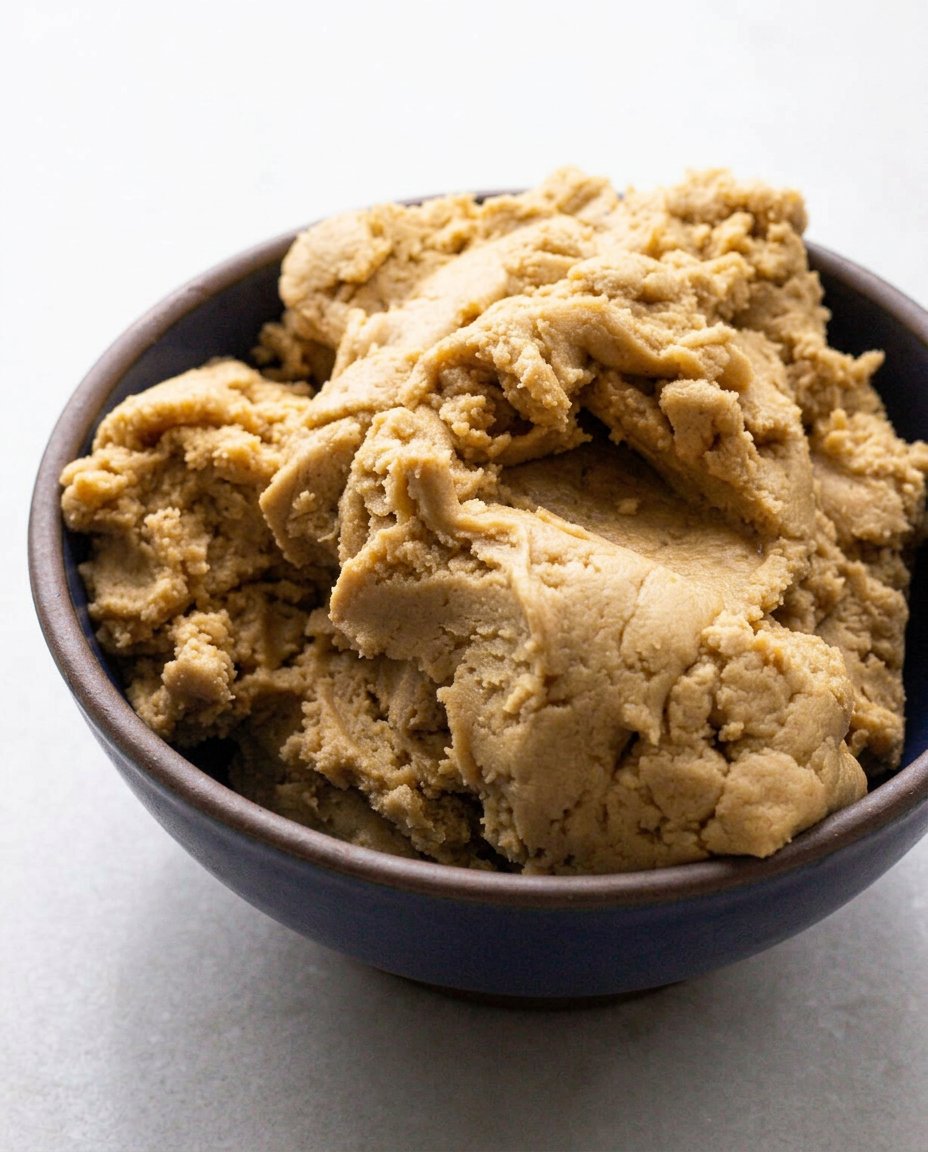 Red miso paste, fresh pumpkin puree, and dark brown sugar on a wooden farmhouse table